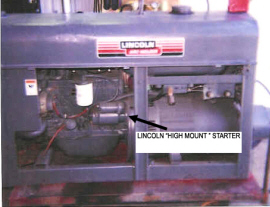High Mount Starter on Lincoln welder