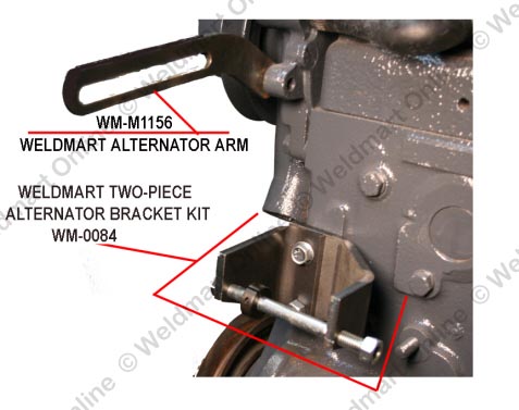 direct replacement alternator bracket for the Lincoln SA-200 and 250 welding machines