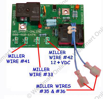 Weldmart PC upgrade board connections for the Miller AEAD-200